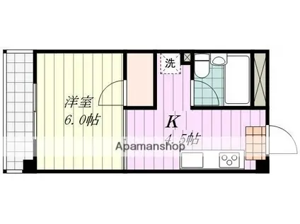 ライブタウン美沢(1K/4階)の間取り写真