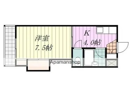 デコール余戸(1K/5階)の間取り写真