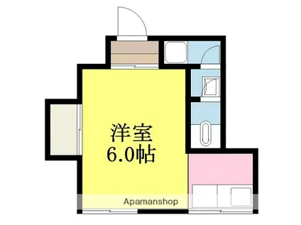 コーポ仲原(1K/2階)の間取り写真