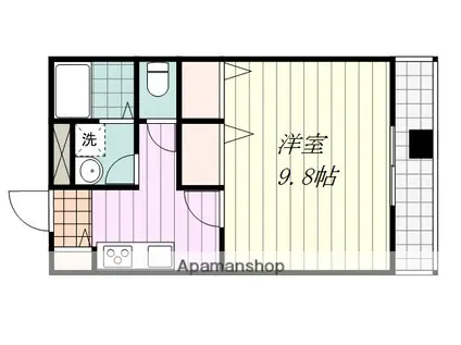 アヴァンサ千舟(1K/8階)の間取り写真