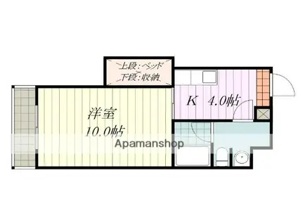 アリスト柳井町(1K/5階)の間取り写真
