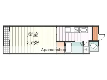 グリーンハイツ横田(1K/2階)の間取り写真