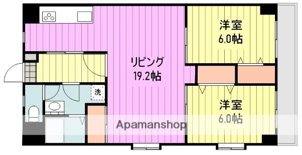 シティマンション(2LDK/6階)の間取り写真