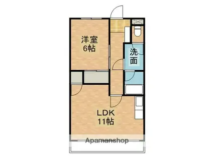 沢田マンション(1LDK/5階)の間取り写真