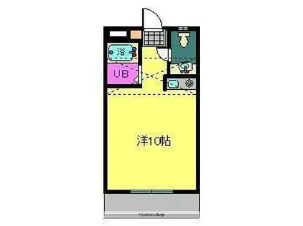 第80杉フラット(ワンルーム/4階)の間取り写真