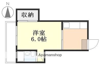 味酒ハイツ(1K/2階)の間取り写真