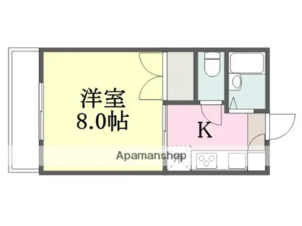 佐伯ビル(1K/1階)の間取り写真