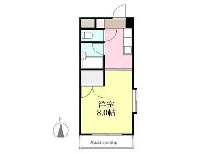 アメニティー御宝(1K/2階)の間取り写真