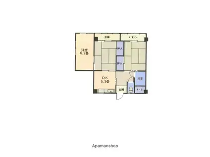 伊予鉄古町ビル(3DK/6階)の間取り写真