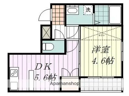 グランシェル清水町(1DK/5階)の間取り写真