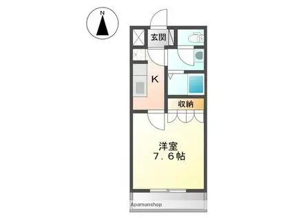STRADASAYA(1K/2階)の間取り写真