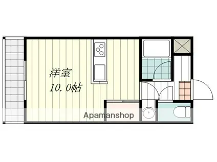 エスペランサ土居田(ワンルーム/3階)の間取り写真