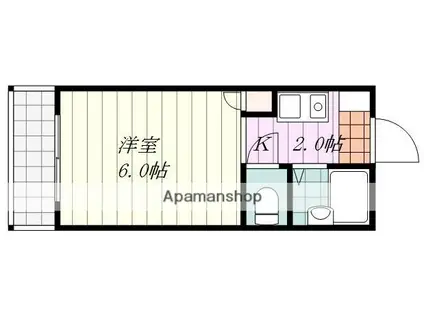 CASASUZUKI(1K/3階)の間取り写真