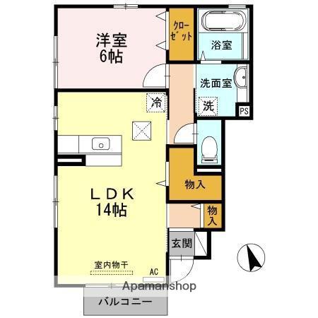 メゾンラフィネ(1LDK/1階)の間取り写真