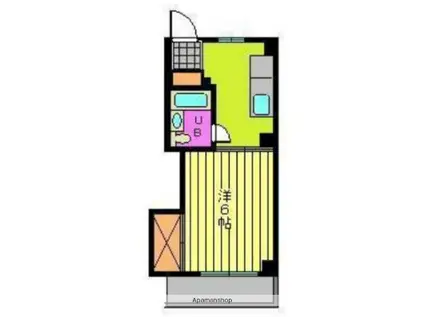 コーポ福原(1DK/1階)の間取り写真