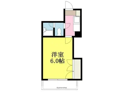 ロイヤルハイツ清水町(1K/3階)の間取り写真