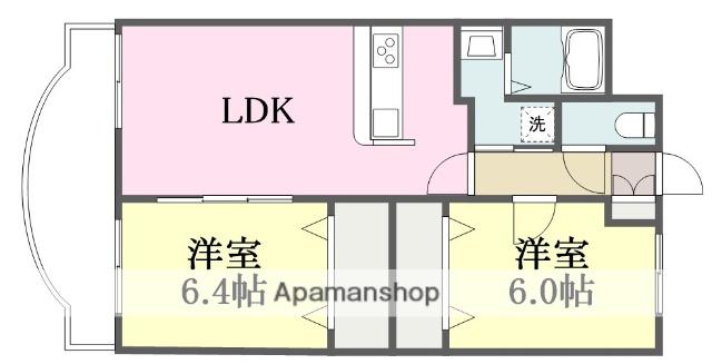 ブライムJ(2LDK/3階)の間取り写真