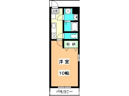 コウテイ本町(1K/4階)の間取り写真