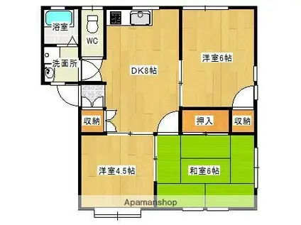 サンコーポ(3DK/2階)の間取り写真