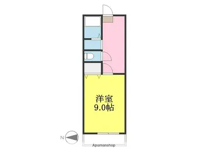 コンフォート斉院(1K/2階)の間取り写真