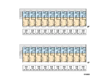 レオパレスアビタシオン(1K/1階)の間取り写真