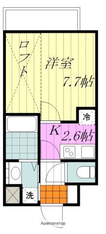 グランツ(1K/5階)の間取り写真