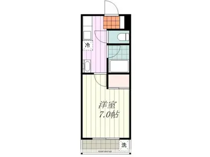 参川第5マンション(1K/3階)の間取り写真