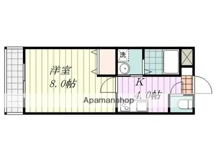 サンピア清水町Ⅱ(1DK/4階)の間取り写真