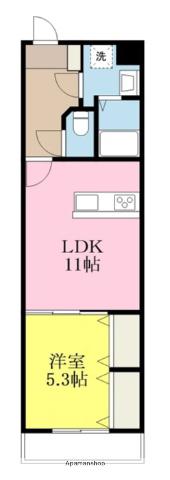 VILLA LUCE(1LDK/4階)の間取り写真