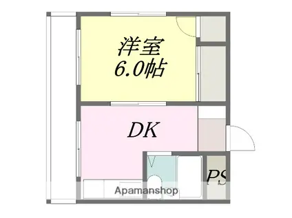 アークハイツ渡部(1DK/3階)の間取り写真