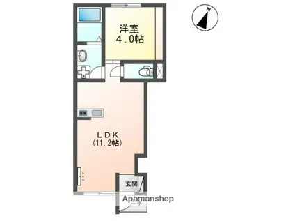 グランツ(1LDK/1階)の間取り写真