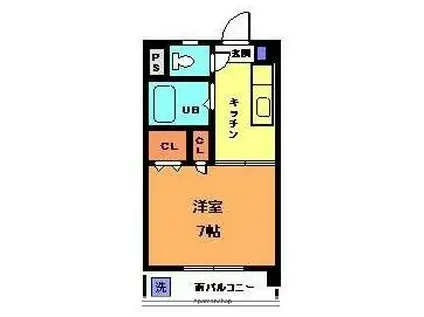 キャッスル和泉(1K/3階)の間取り写真