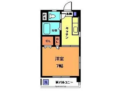 キャッスル和泉(1K/3階)の間取り写真