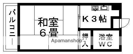 中島ハイツ(1K/2階)の間取り写真