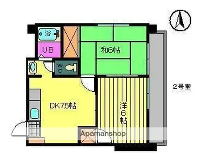 プリムローズ酒井(2DK/2階)の間取り写真