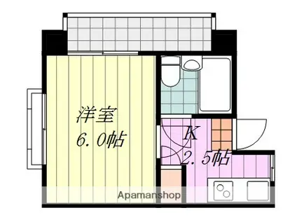 サン・クラージュ(1K/3階)の間取り写真