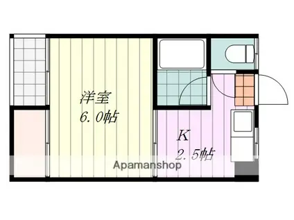 野中ビル(1K/4階)の間取り写真
