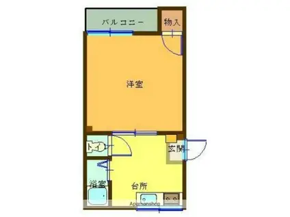 メゾン美和(1K/2階)の間取り写真