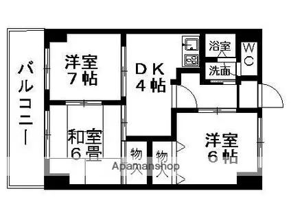 第3松本マンション(3DK/3階)の間取り写真