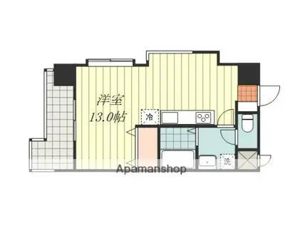 イストワール千舟(ワンルーム/9階)の間取り写真