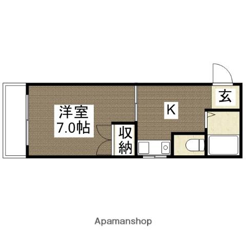 エーデルハイム木屋町(1K/3階)の間取り写真