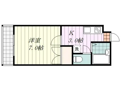 グレースレジデンス(1K/2階)の間取り写真