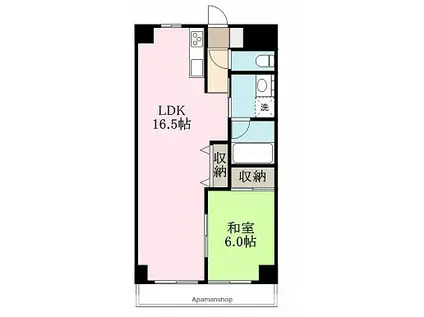 CITY21(1LDK/7階)の間取り写真