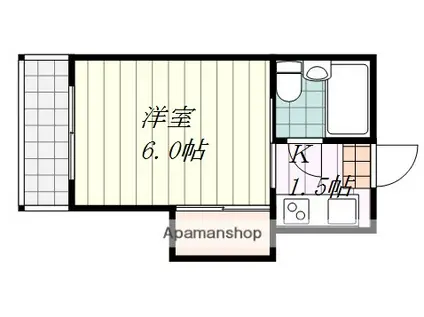 コーポおおさわ(1K/3階)の間取り写真