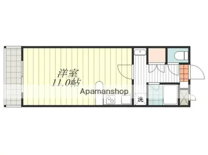 松末ガーデンマンション(ワンルーム/3階)の間取り写真