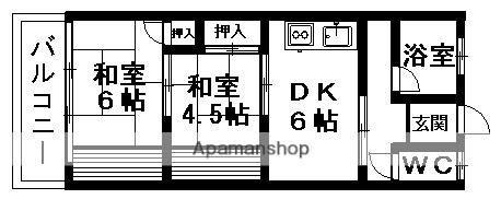 樋口マンション(2DK/2階)の間取り写真