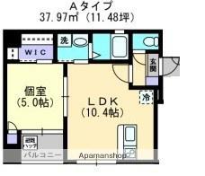 フォルトゥーナ松前(1LDK/6階)の間取り写真