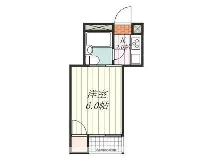 小山ビル(1K/3階)の間取り写真