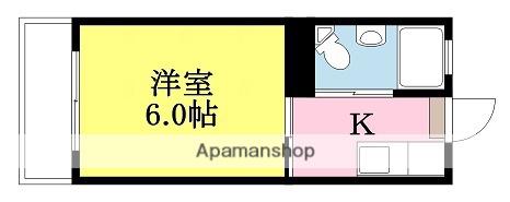 渡部マンション(1K/4階)の間取り写真