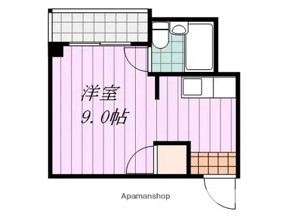 永井城北マンション(ワンルーム/2階)の間取り写真